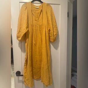 Daughters of India Midi Dress. Buttercup.